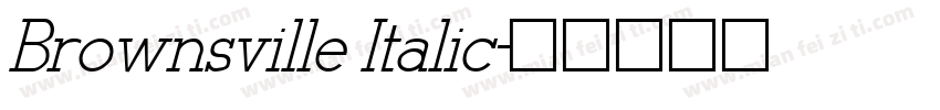Brownsville Italic字体转换